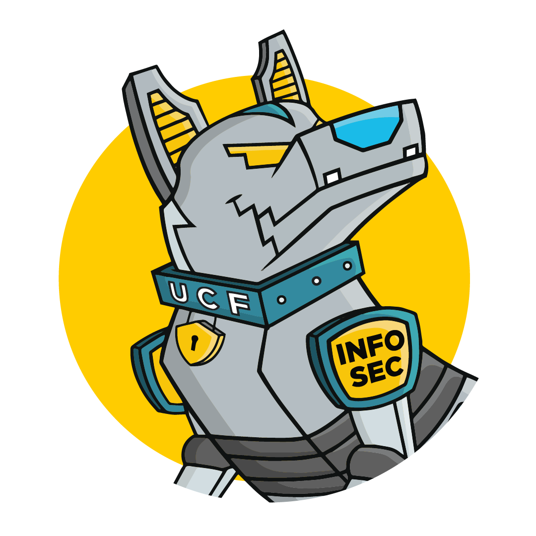 Infosec byte mascot logo with transparent background