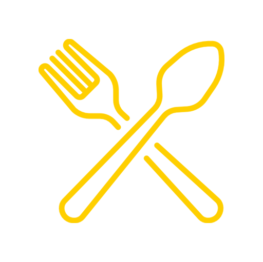 fork and spoon icon with transparent background